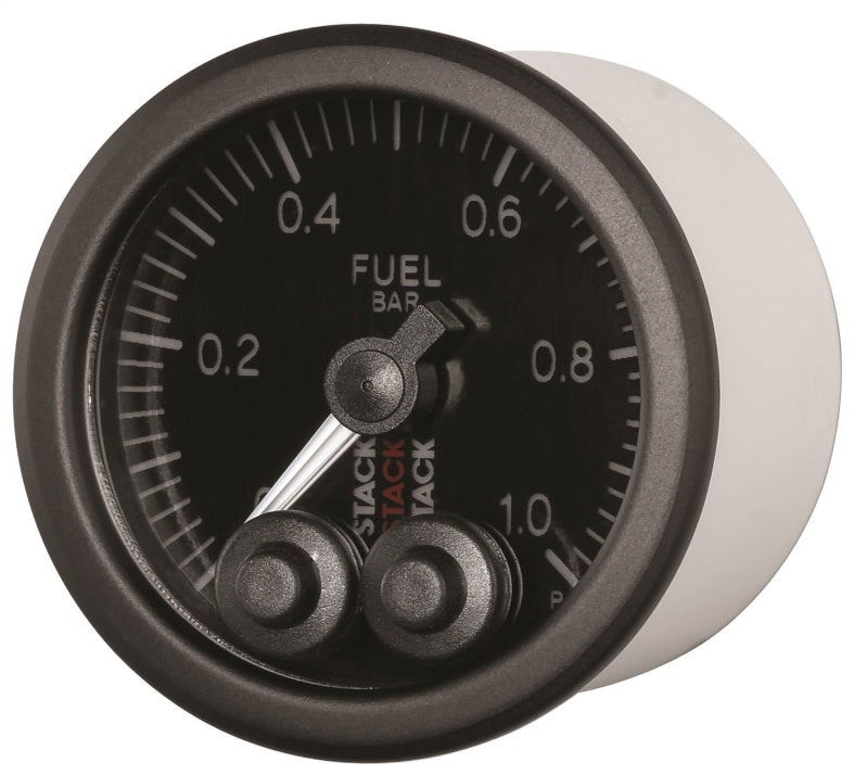Autometer Stack 52mm 0-1 Bar M10 Male Pro-Control Fuel Pressure Gauge - Black-thumbmail-2