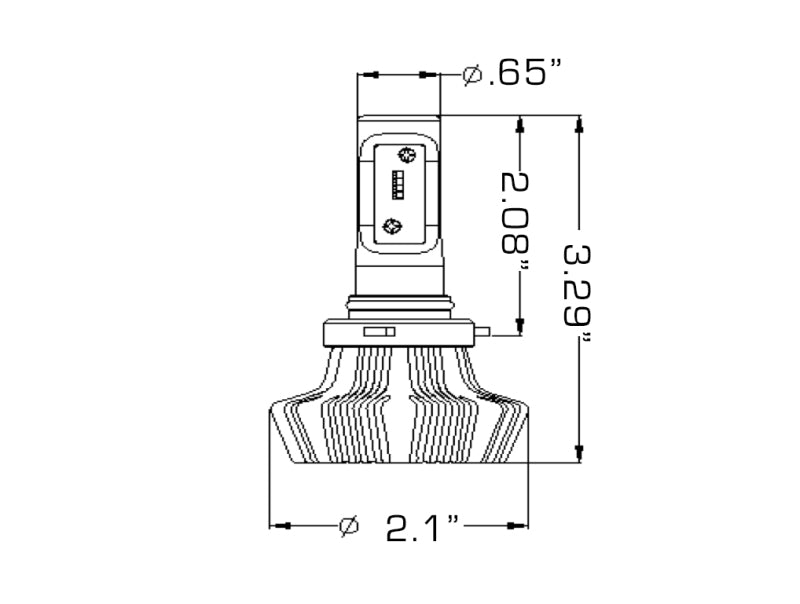 Oracle 9005 4000 Lumen LED Headlight Bulbs (Pair) - 6000K-thumbmail-3