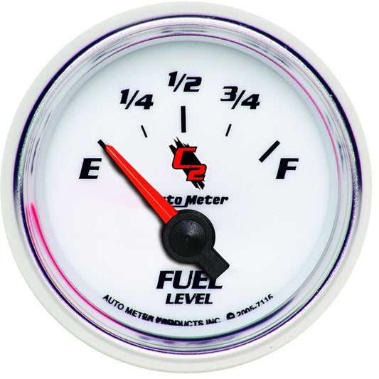 Autometer C2 52mm 240-33 Ohm Short Sweep Electronic Fuel Level Gauge