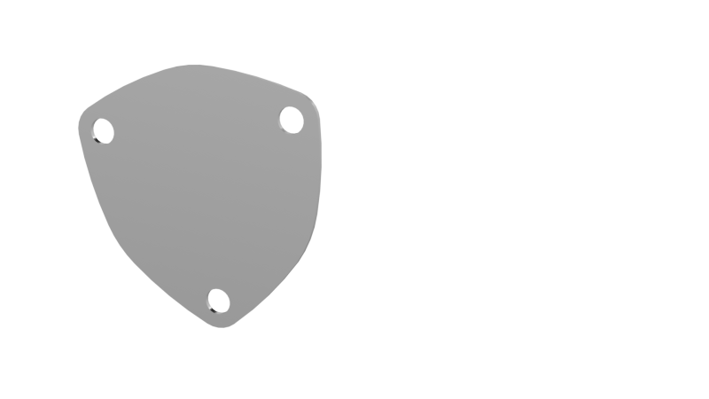 QTP 3in Bolt-On QTEC 3 Bolt Cover Plate-thumbmail-2