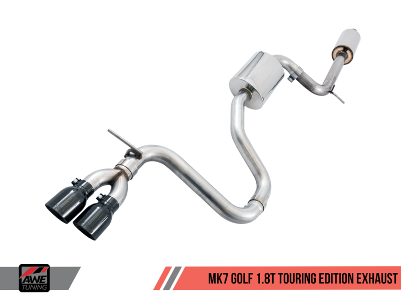 AWE Tuning VW MK7 Golf 1.8T Touring Edition Exhaust w/Chrome Silver Tips (90mm)-thumbmail-6
