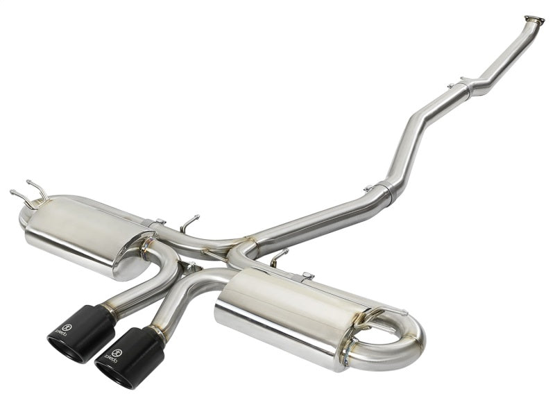 aFe Takeda 3in 304 SS Cat-Back Exhaust w/ Dual Center Black Tips 17+ Honda Civic Si (2dr) I4 1.5L-thumbmail-1