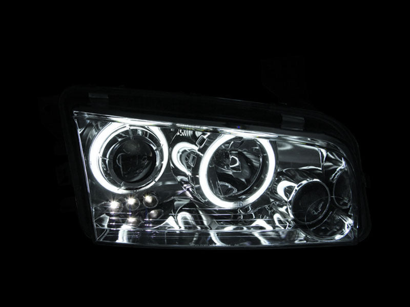 ANZO 2006-2010 Dodge Charger Projector Headlights w/ Halo Chrome (CCFL)-thumbmail-4