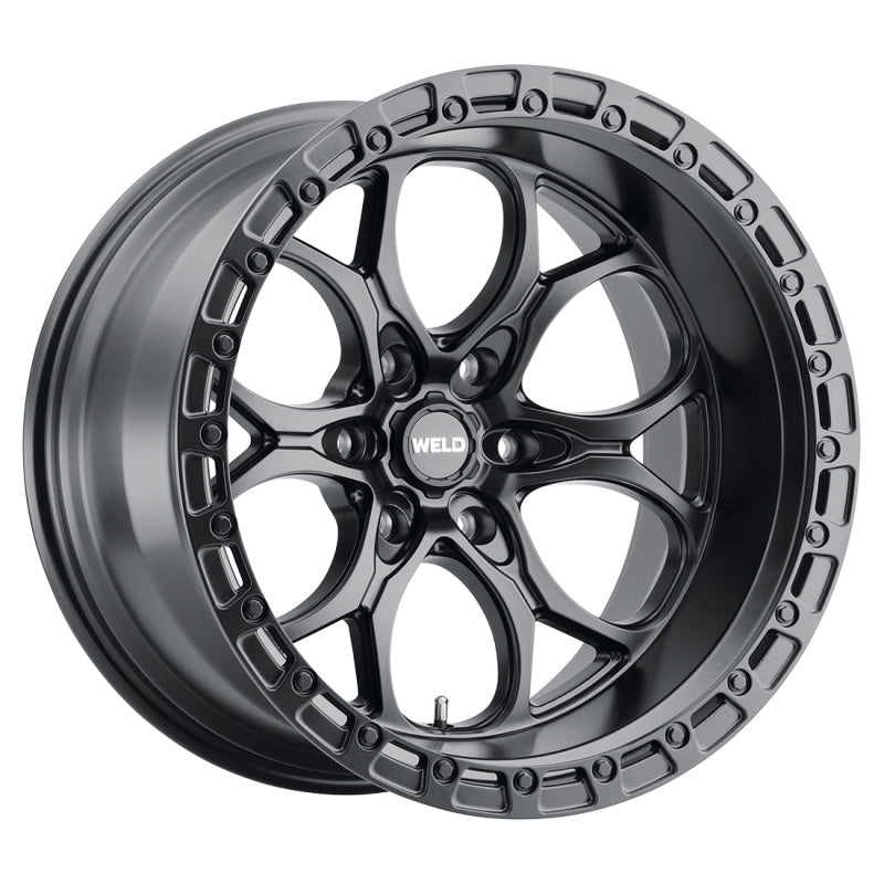 Weld Off-Road W108 20X10 Ledge 6X139.7 ET-18 BS4.75 Satin Black / Black Ring 106.1-thumbmail-3