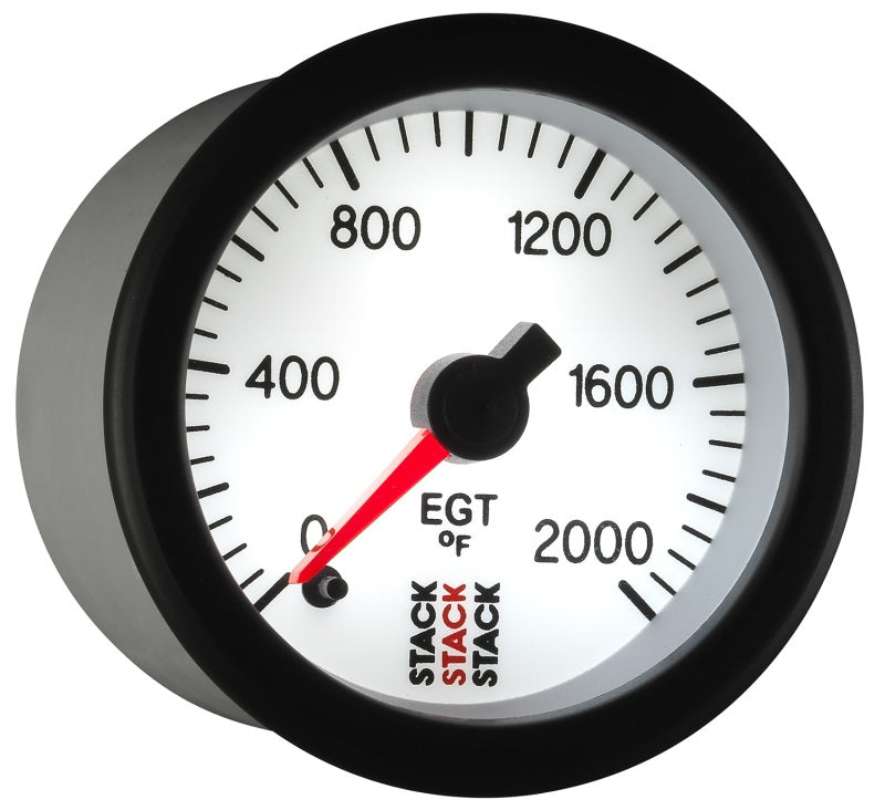 Autometer Stack 52mm 0-2000 Deg F Pro Stepper Motor Exhaust Gas Temp Gauge - White-thumbmail-5