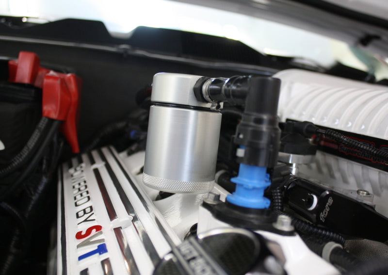 J&L 07-14 Ford Mustang GT500 Passenger Side Oil Separator 3.0 - Clear Anodized-thumbmail-3