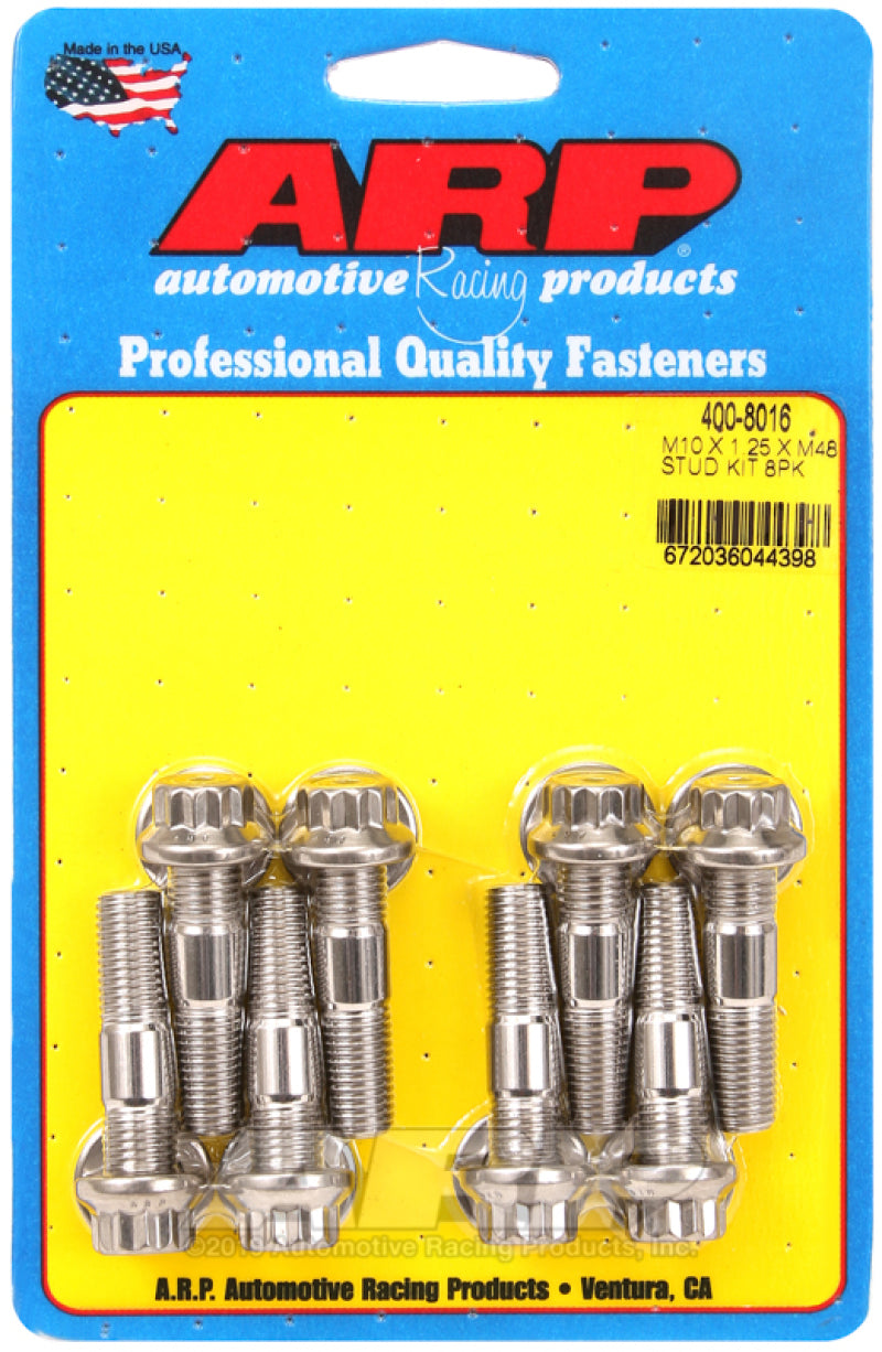 ARP Sport Compact M10 x 1.25 x 48mm Stainless Accessory Studs (8 pack)-thumbmail-1