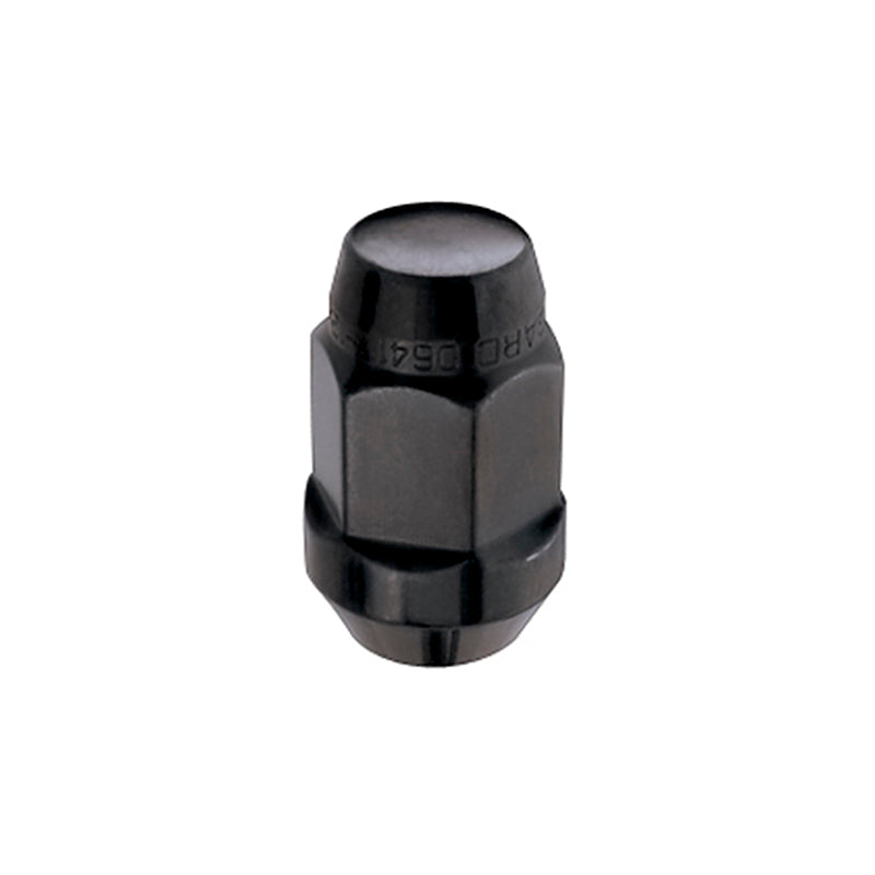 McGard Hex Lug Nut (Cone Seat Bulge Style) M14X1.5 / 22mm Hex / 1.635in. Length (4-Pack) - Black-thumbmail-2