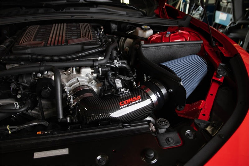 Corsa 17-21 Chevrolet Camaro ZL1 Carbon Fiber Air Intake w/ MaxFlow 5 Oil Filtration-thumbmail-2
