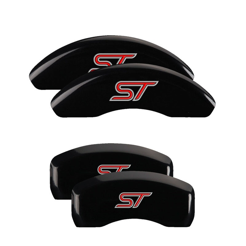 MGP 4 Caliper Covers Engraved Front & Rear No bolts/ST Black finish silver ch-thumbmail-2