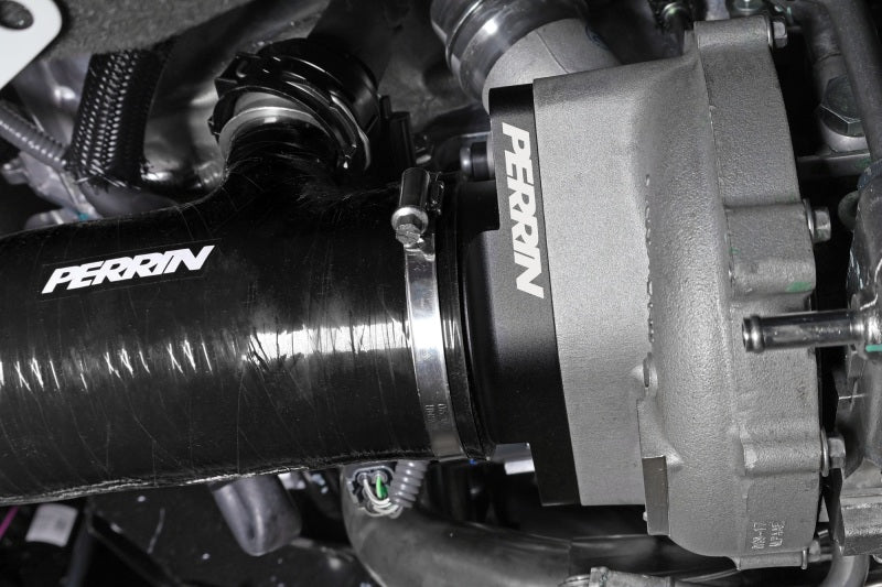 Perrin 2022+ Subaru WRX Black 3in Turbo Inlet Hose w/ Nozzle (Short)-thumbmail-7