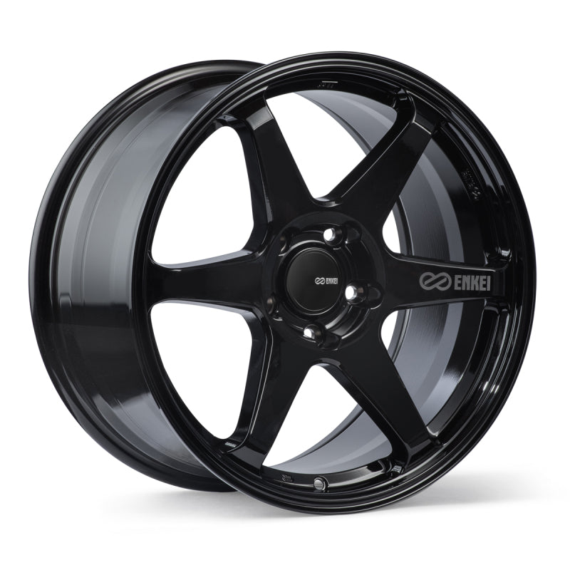 Enkei T6R 18x9.5 38mm Offset 5x114.3 Bolt Pattern 72.6 Bore Gloss Black Wheel-thumbmail-1