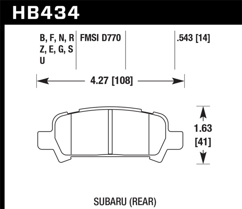 Hawk Subaru Baja/Forester/Impreza/Legacy DTC-60 Race Rear Brake Pads-thumbmail-2