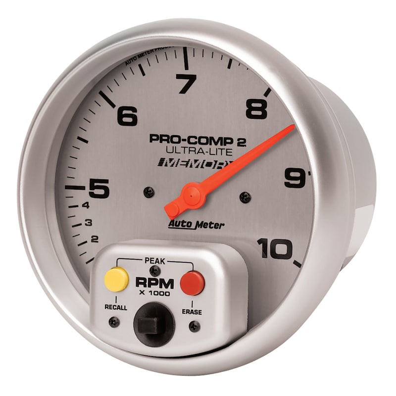 Autometer Ultra-Lite 5 inch 10K RPM In Dash Dual Range w/ Memory Tachometer-thumbmail-2