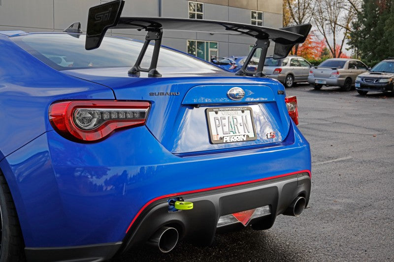 Perrin 13-20 & 2022 Subaru BRZ / 13-16 Scion FRS / 17-20 Toyota 86 Tow Hook Kit (Rear) - Neon Yellow-thumbmail-9