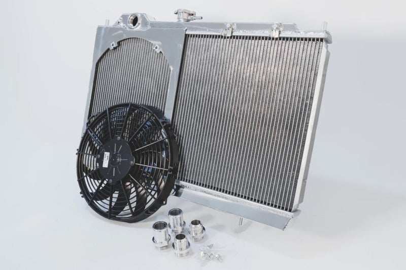 CSF 96-07 Mitsubishi Evo 4/5/6/7/8/9 Full-Slim Radiator w/12in Fan & Shroud/-16AN & Slip On Fitting-thumbmail-4