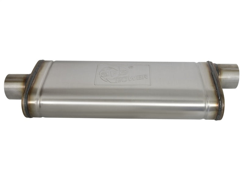 aFe MACHForce XP SS Muffler 3in Center Inlet / 3in Offset Outlet 22in L x 9in W x4in H Body-thumbmail-5