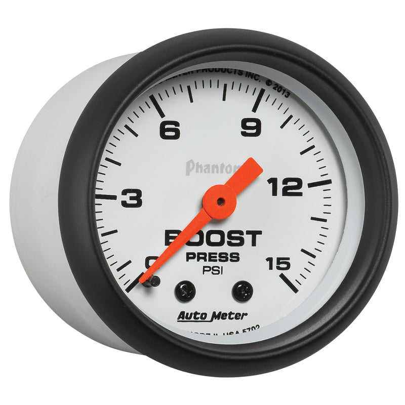 Autometer Phantom 52mm 0-15PSI Mechanical Boost Pressure Gauge-thumbmail-3
