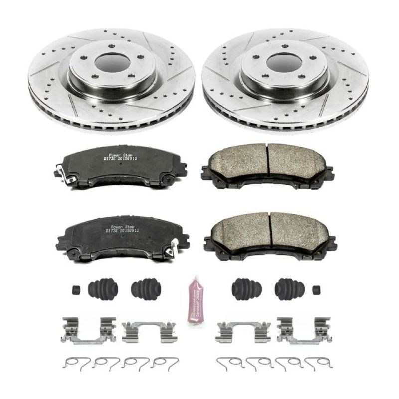 Power Stop 14-19 Infiniti Q50 Front Z23 Evolution Sport Brake Kit-thumbmail-1