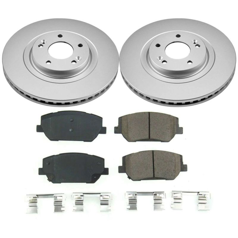 Power Stop 2019 Hyundai Santa Fe Front Z17 Evolution Geomet Coated Brake Kit-thumbmail-1