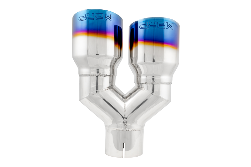 MBRP Burnt End Tip 2.5 ID, Dual 3.5 OD Out, 9.5 length, Single wall 304 Stainless Steel-thumbmail-3