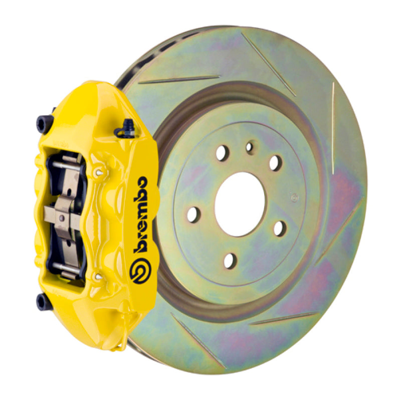 Brembo SS Rear GT BBK 4 Piston Cast 365x28 1pc Rotor Slotted Type-1- Yellow-thumbmail-1
