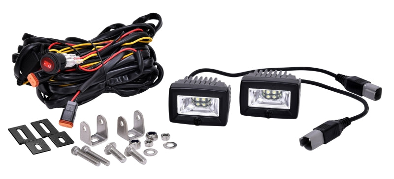 KC HiLiTES C-Series C2 LED 2in. Backup Area Flood Light 20w (Pair Pack System) - Black-thumbmail-18