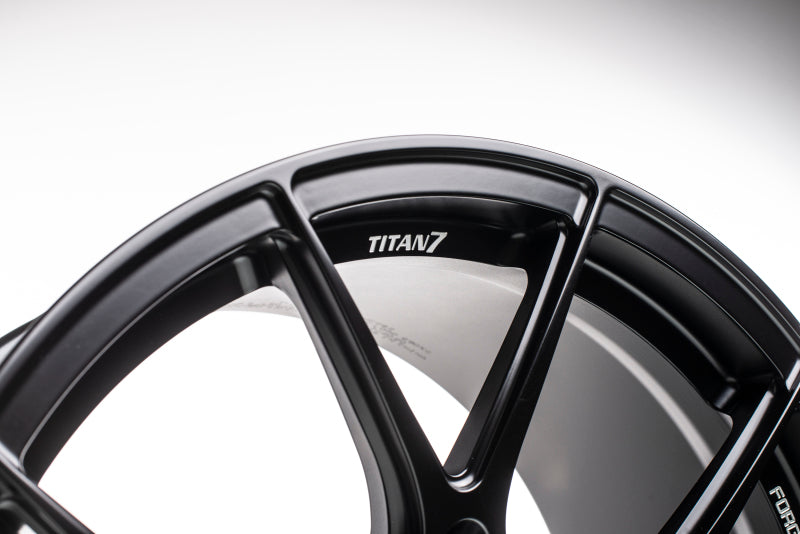 Titan 7 T-CS5 18x9.5 5x114.3 +40 Offset / 73 CB Machine Black Wheel (Hub Ring Req.)