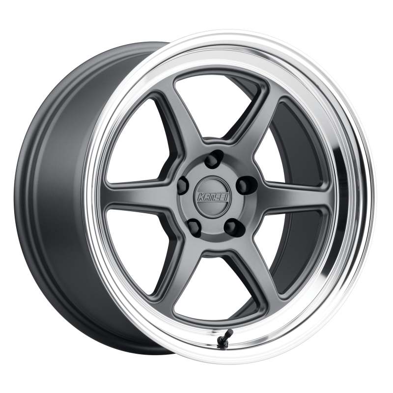 Kansei K14G Roku 18x9.5in / 5x100 BP / 38mm Offset / 66.56mm Bore - Grey & Machined Lip Wheel-thumbmail-1