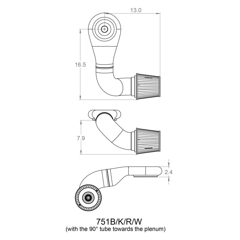 Spectre Plenum Kit (Low) w/Passenger Side 45/90 Degree Tube-thumbmail-11