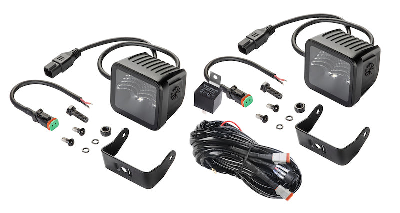 Hella Universal Black Magic 3.2in L.E.D. Cube Kit - Flood Beam (Short Range)-thumbmail-13