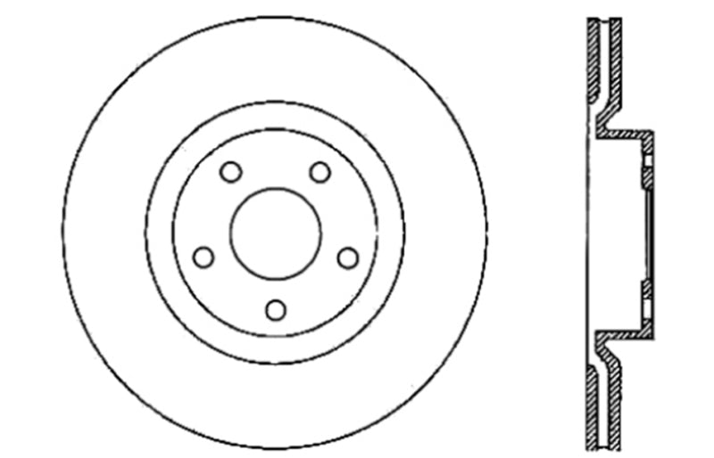 StopTech Power Slot 05-07 Cadillac XLR / 06-09 Chevy Corvette Front Left Drilled & Slotted Rotors-thumbmail-8