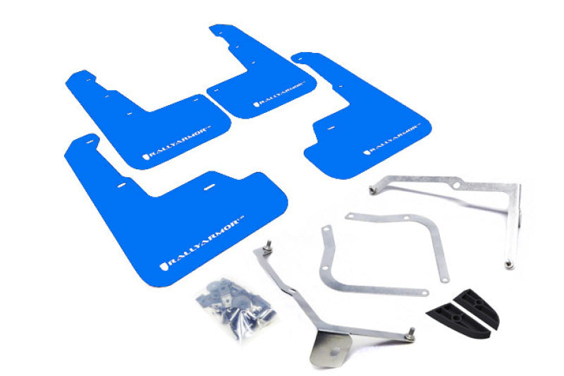 Rally Armor 15-21 Subaru WRX/STI (Sedan ONLY) Blue UR Mud Flap w/ White Logo-thumbmail-1
