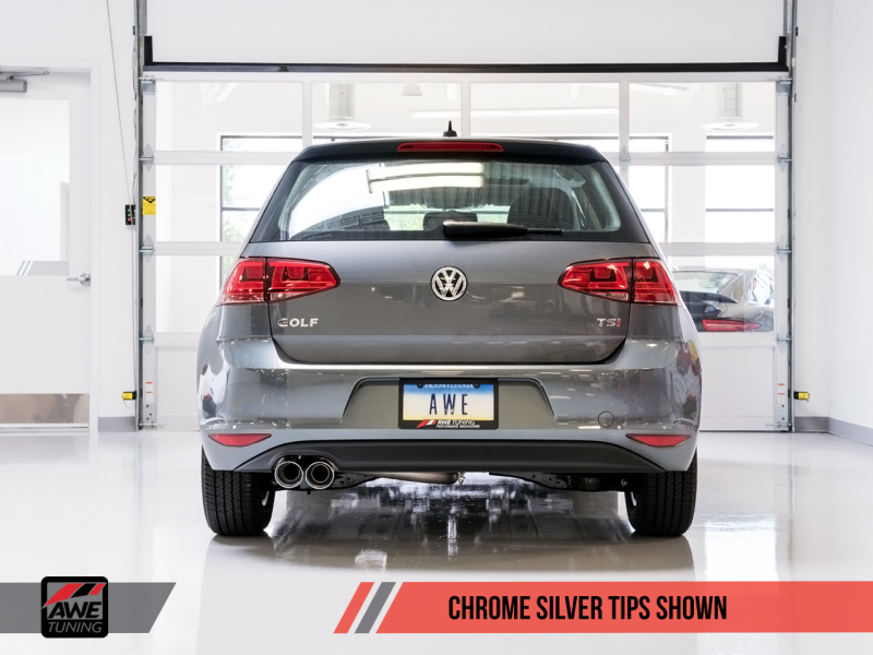 AWE Tuning VW MK7 Golf 1.8T Touring Edition Exhaust w/Chrome Silver Tips (90mm)-thumbmail-11