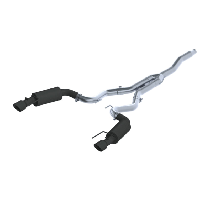 MBRP 15-18 Ford Mustang EcoBoost 2.3L Black 3in Cat Back Dual Split Rear Exit (Street Version)-thumbmail-3