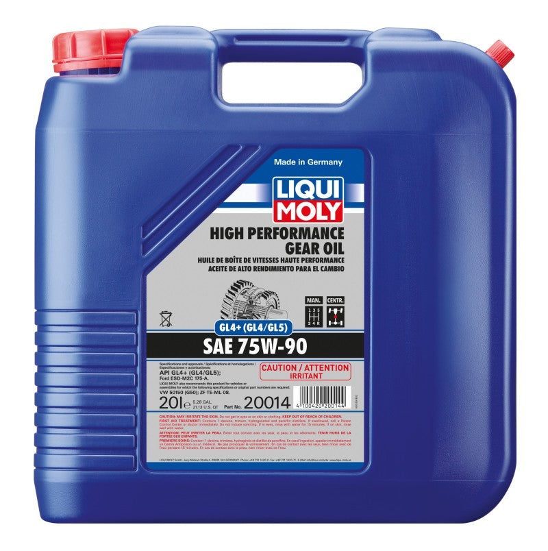 LIQUI MOLY 20L High Performance Gear Oil (GL4+) SAE 75W90-thumbmail-2