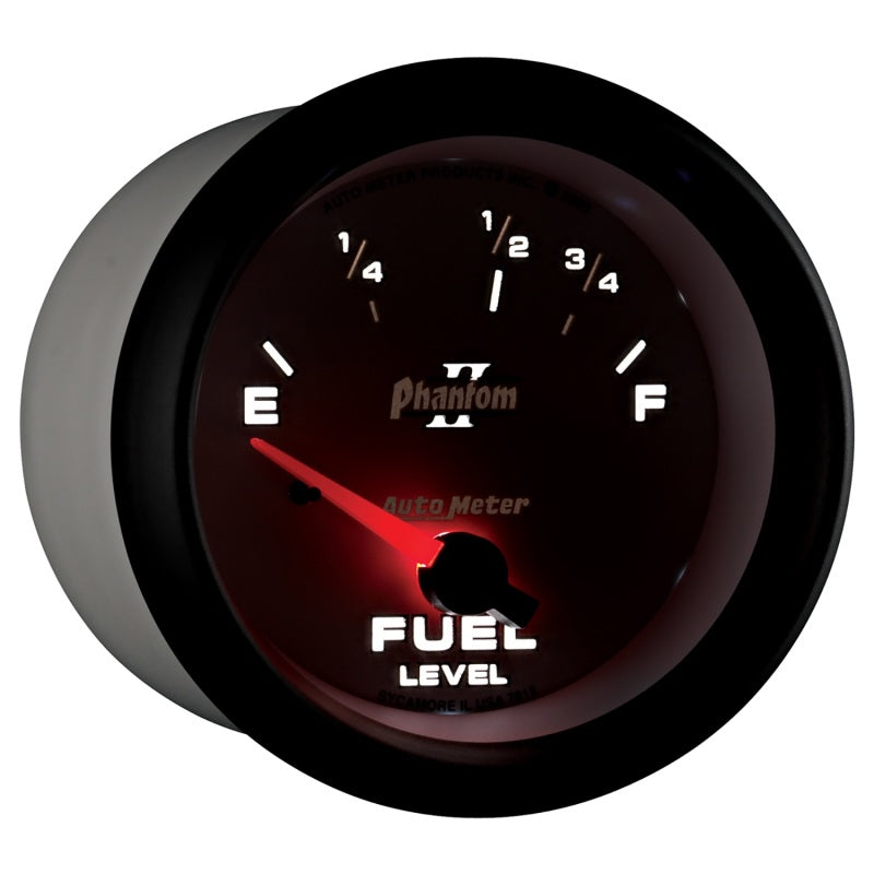 Autometer Phantom II 2-5/8in / 73 Ohms Empty - 10 Ohms Full Electrical Fuel Level Gauge-thumbmail-6