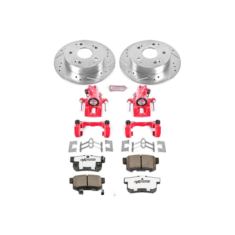 Power Stop 02-06 Acura RSX Rear Z26 Street Warrior Brake Kit w/Calipers-thumbmail-1