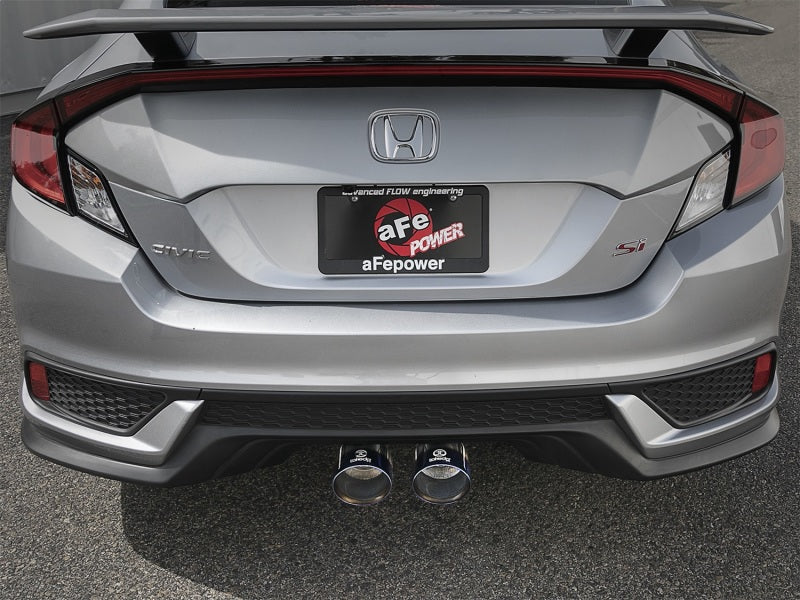 aFe Takeda 3in 304 SS Cat-Back Exhaust System w/ Blue Tips 2017 Honda Civic Si I4 1.5L (t)-thumbmail-4