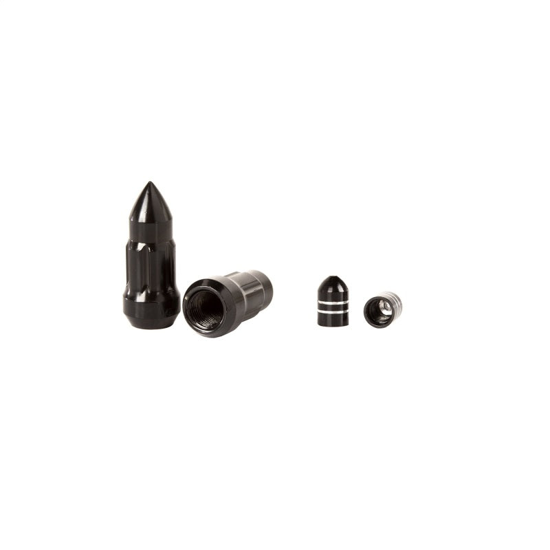 Rugged Ridge Bullet Lug Nut and Valve Stem Cap Kit Black 1/2-20-thumbmail-4