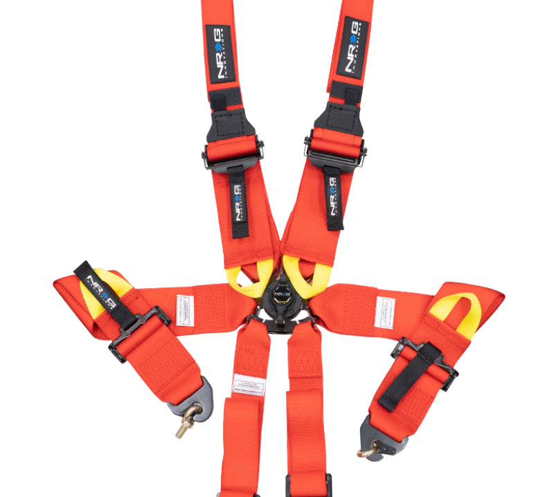 NRG FIA 6pt 2in. Shoulder Belt for HANS Device/ Rotary Cam Lock Buckle/ 3in. Waist Belt - Red-thumbmail-3