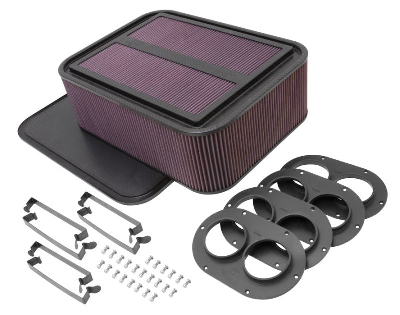 K&N Custom Racing Assembly Generation 2 Carbon Fiber Air Box - Large w/ 2.75in Air Horn-thumbmail-2