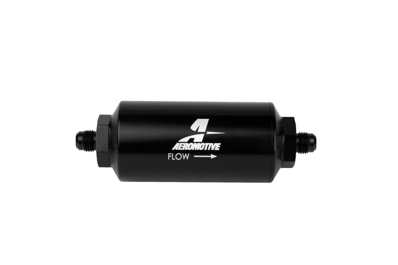 Aeromotive In-Line Filter - (AN-6 Male) 10 Micron Microglass Element Bright Dip Black Finish-thumbmail-3
