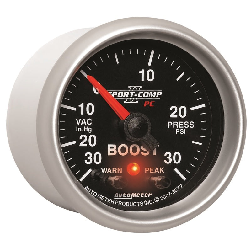 Autometer Sport-Comp II 52mm 30 IN HG / 30 PSI Electronic Boost/Vacuum Gauge-thumbmail-6