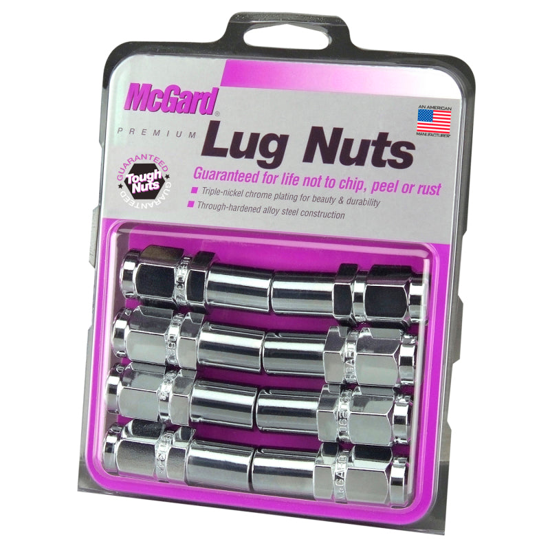 McGard Hex Lug Nut (Long Shank - 1in. / Duplex) - 9/16-18 / 7/8 Hex / 2.425in. L (8-Pack) - Chrome-thumbmail-4