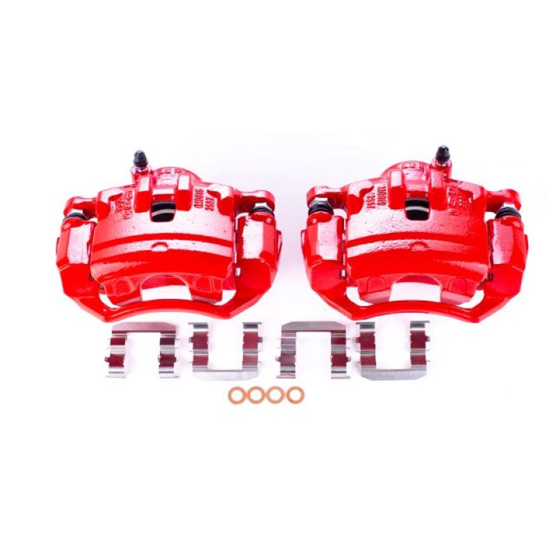 Power Stop 10-12 Hyundai Tucson Front Red Calipers w/Brackets - Pair-thumbmail-2