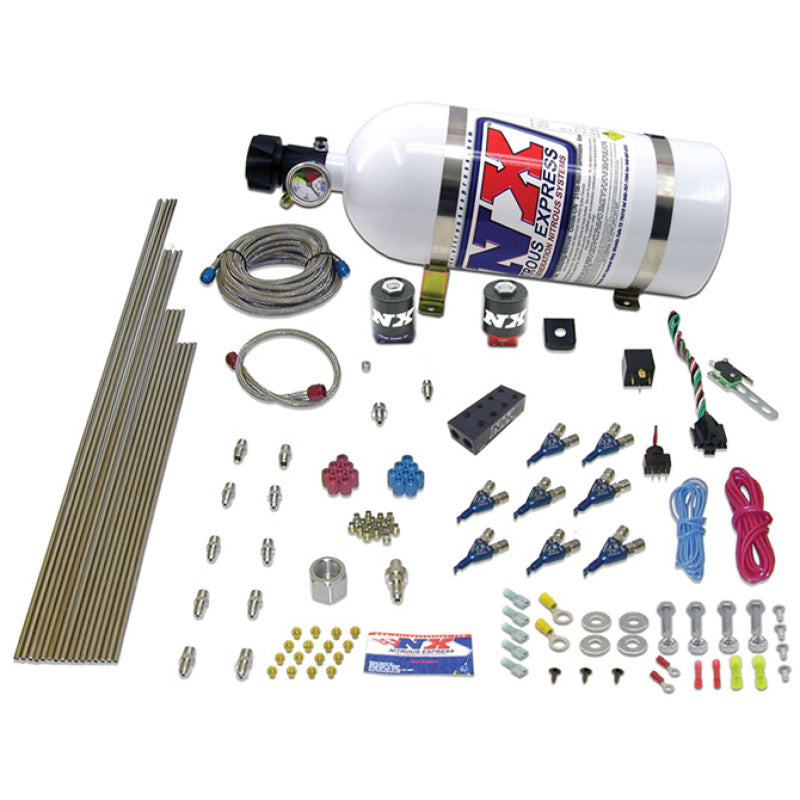 Nitrous Express V8AN Gasoline EFI Nitrous Kit (100-500HP) w/15lb Bottle-thumbmail-2