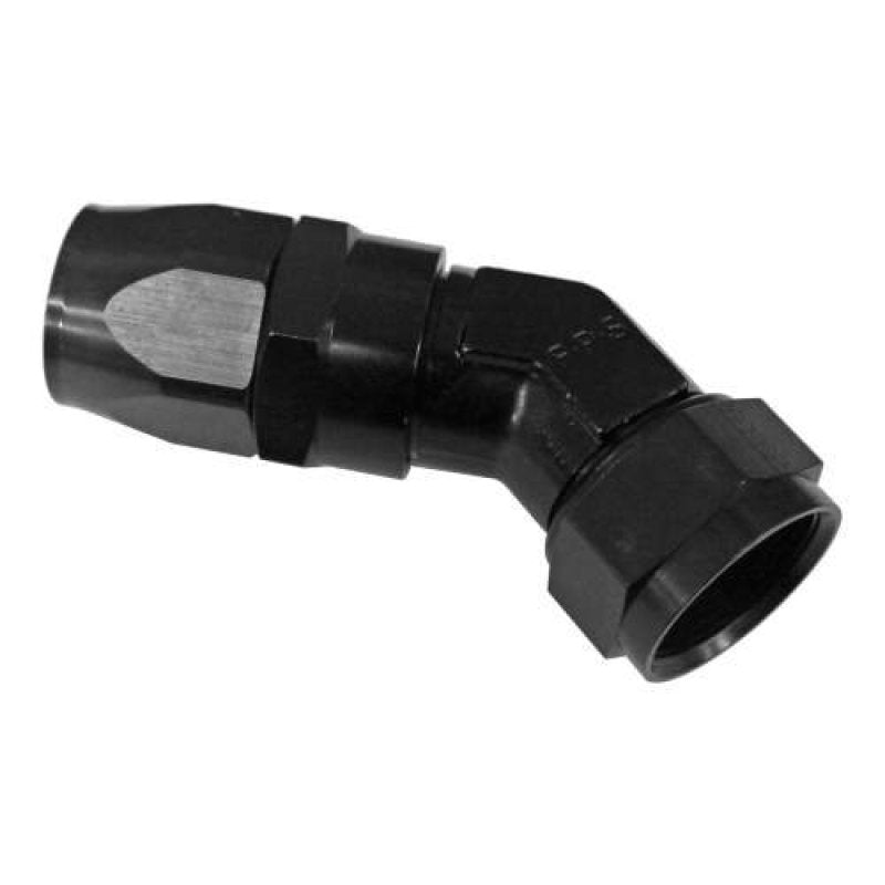 Fragola -12AN x 45 Degree Low Profile Forged Hose End - Black-thumbmail-1