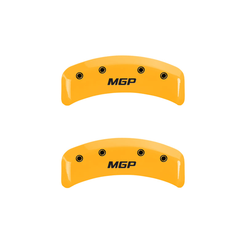 MGP 4 Caliper Covers Engraved Front & Rear MGP Yellow Finish Black Char 2006 Lexus IS250-thumbmail-4