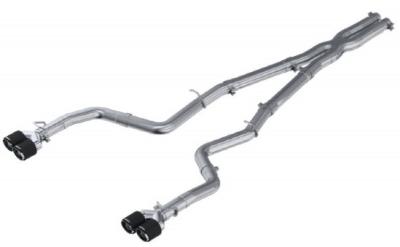 MBRP 15-16 Dodge Challenger 5.7L HEMI SS 3in Quad Split Rear Exit w/ Carbon Fiber Tips - T304-thumbmail-6